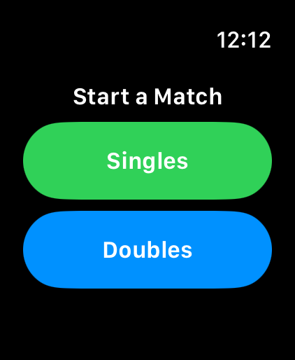 Start a match on Apple Watch